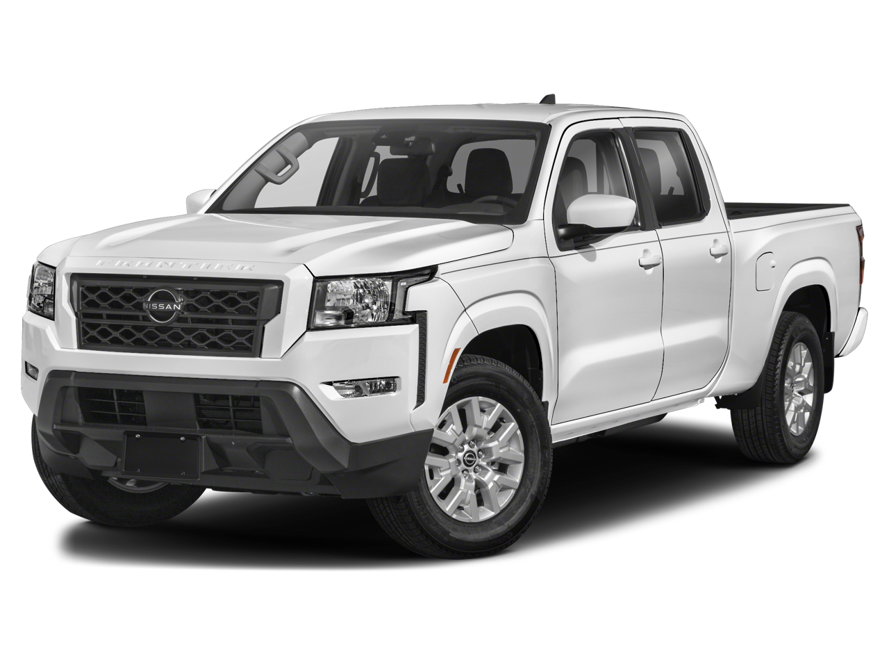 2023 Nissan Frontier SV in White — front three-quarter view