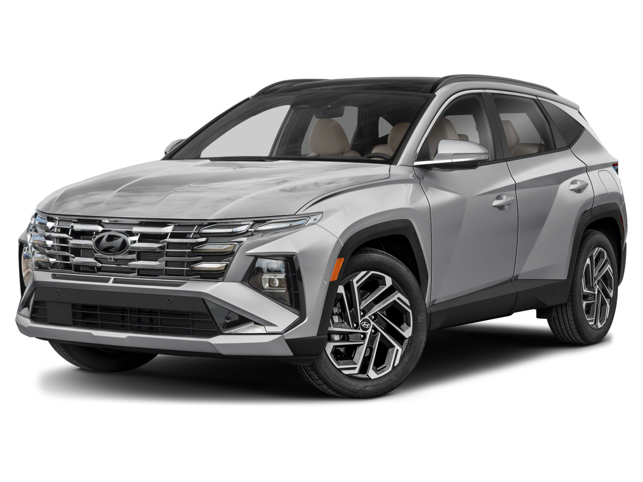 2025 Hyundai TUCSON Limited in Red — front three-quarter view
