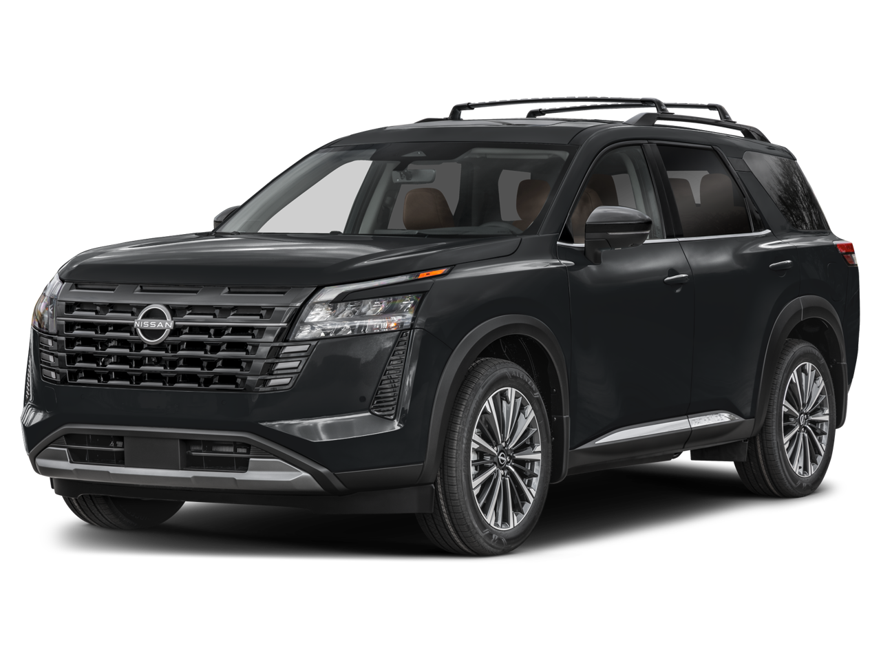 2026 Nissan Pathfinder Platinum in Teal — front three-quarter view