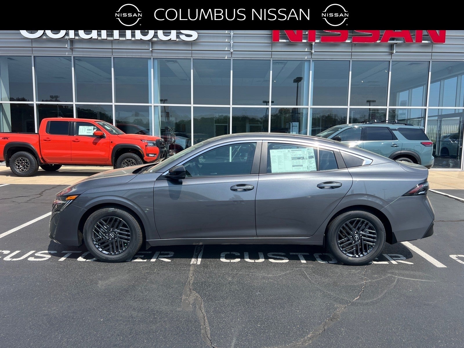 2026 Nissan Sentra SV in Gray — front three-quarter view