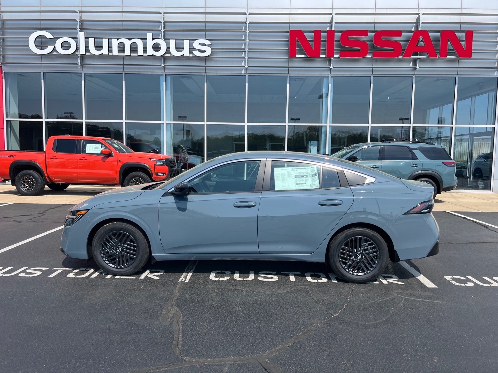 2026 Nissan Sentra SV in Gray — front three-quarter view
