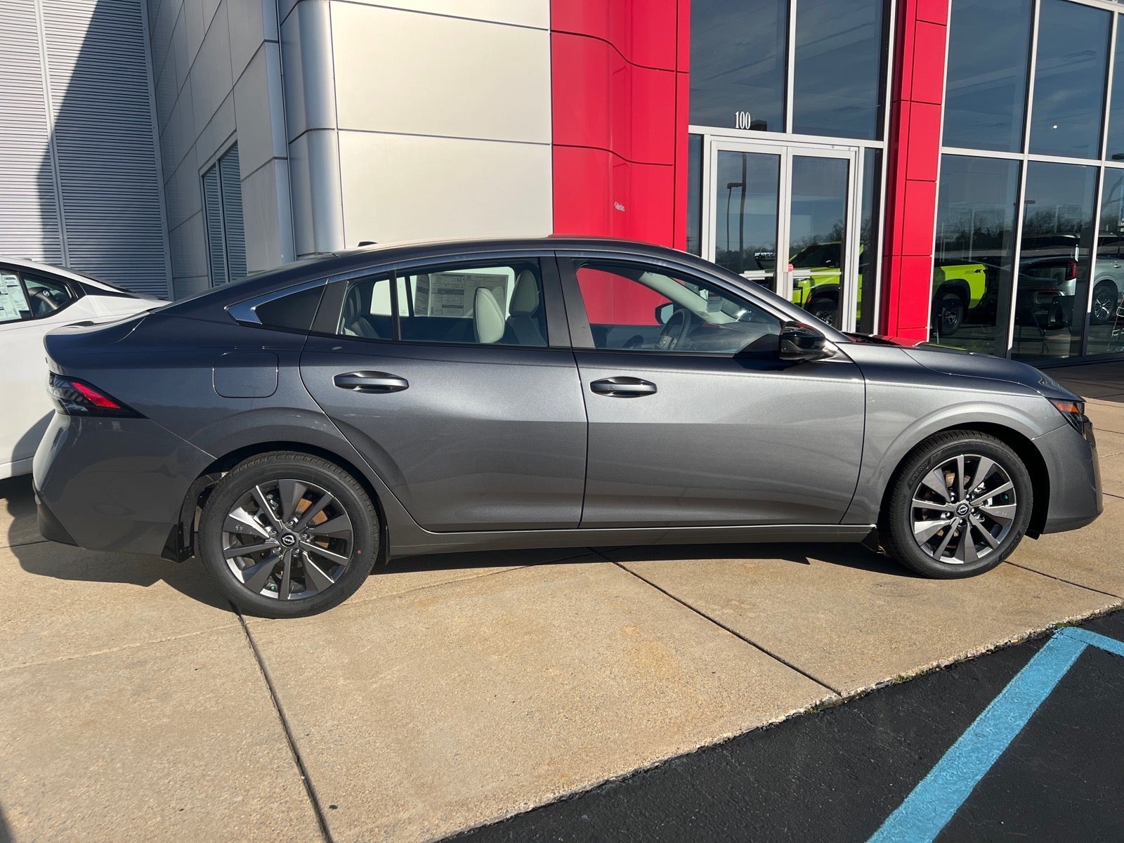 2026 Nissan Sentra SL in Gray — front three-quarter view