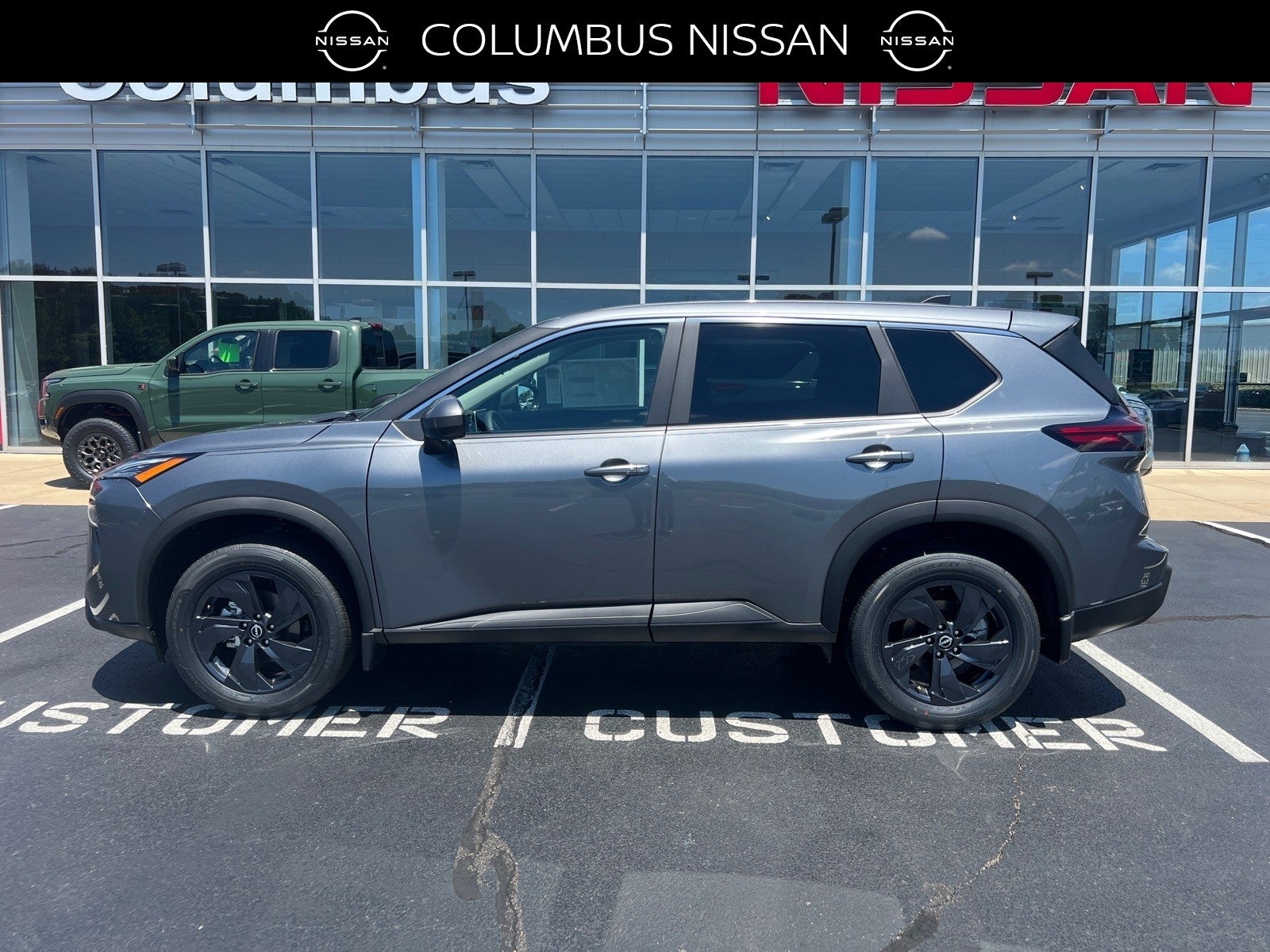 2026 Nissan Rogue SV in Gray — front three-quarter view